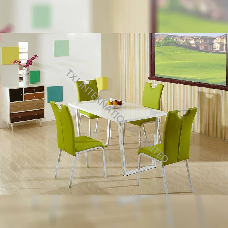 BD-1518 MDF Dining Table White Lacquer Featured Image