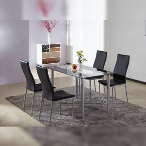 TD-2326 Tempered Glass Dining Room Table