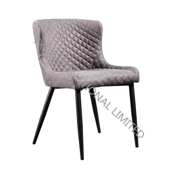 TC-1837 Fabric Dining Chair With Black Powder Coating Legs Featured Image