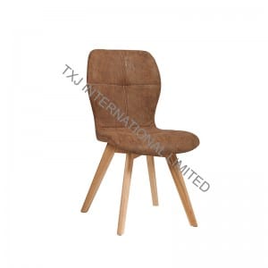 JACK Antique PU Dining Chair with Ash Wood Leg