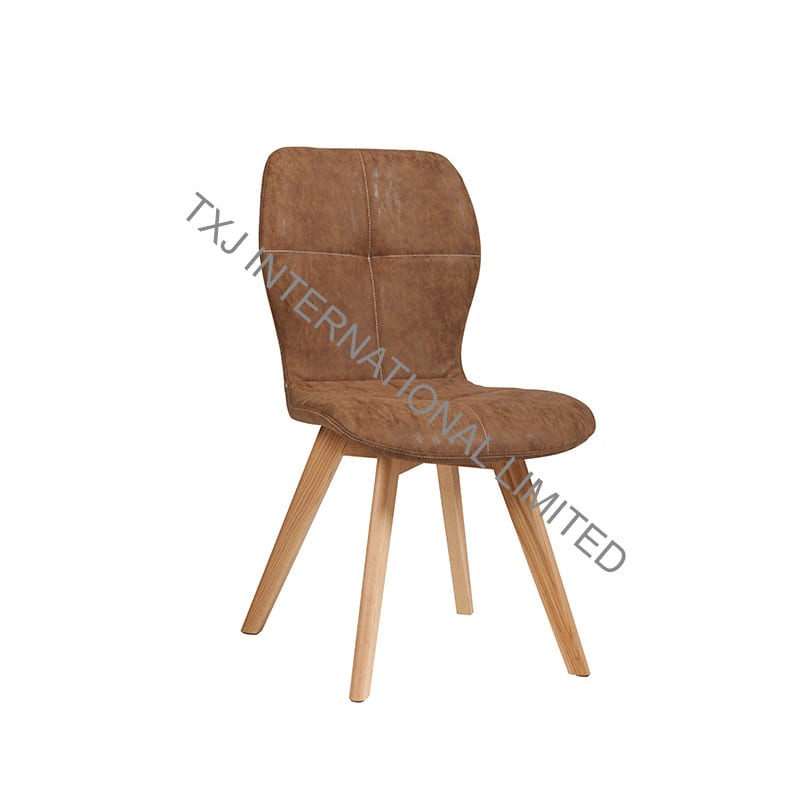 JACK Antique PU Dining Chair with Ash Wood Leg Featured Image