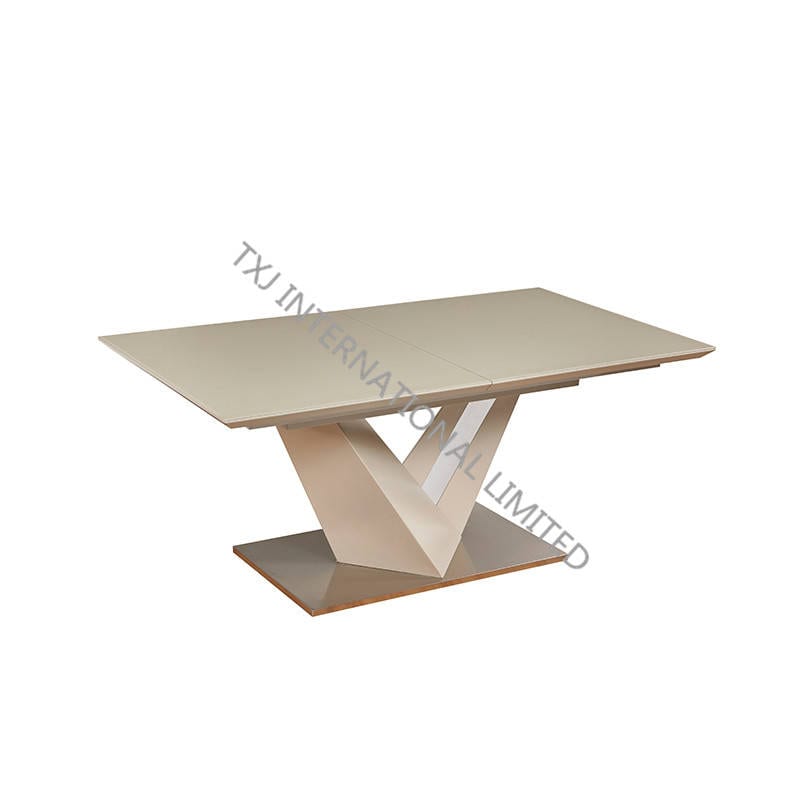 Reliable Supplier Solid Wood Coffee Table - OTTAWA-DT Extension Table,MDF With Chemical Glass Top – TXJ