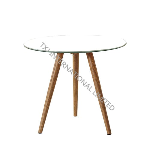 BT-1543 mtima Glass Coffee Table ndi maonekedwe chubu Zopezedwa Image