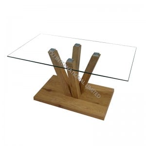 BT-1734 Tempered Glass Coffee Table With MDF Frame