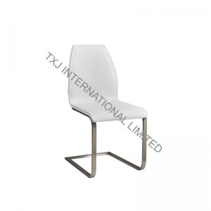BAILEY PU Dining Chair With High Glossy Bent Plate Frame