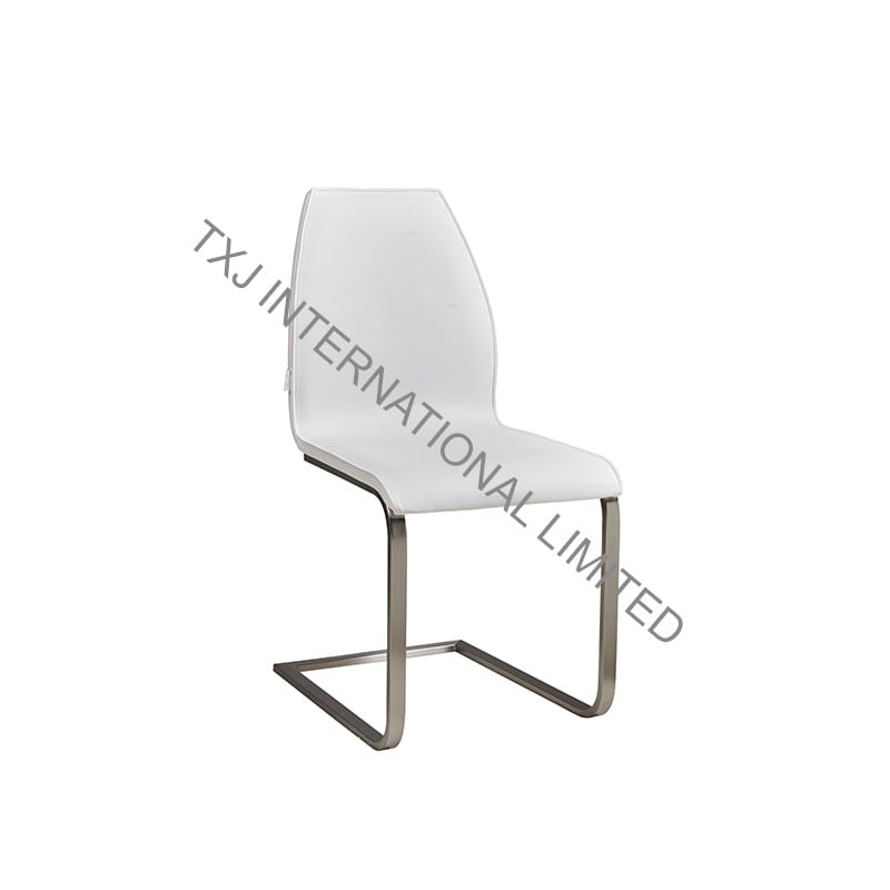 BAILEY PU Dining Chair With High Glossy Bent Plate Frame Featured Image
