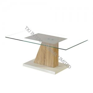 TT-1518 Tempered Glass Coffee Table With MDF Frame