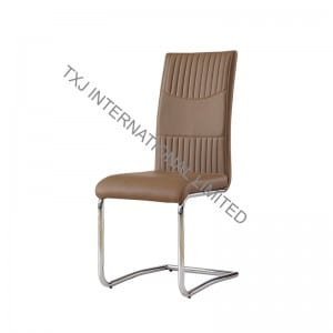 TC-1725 PU Dining Chair with Chromed Tubes
