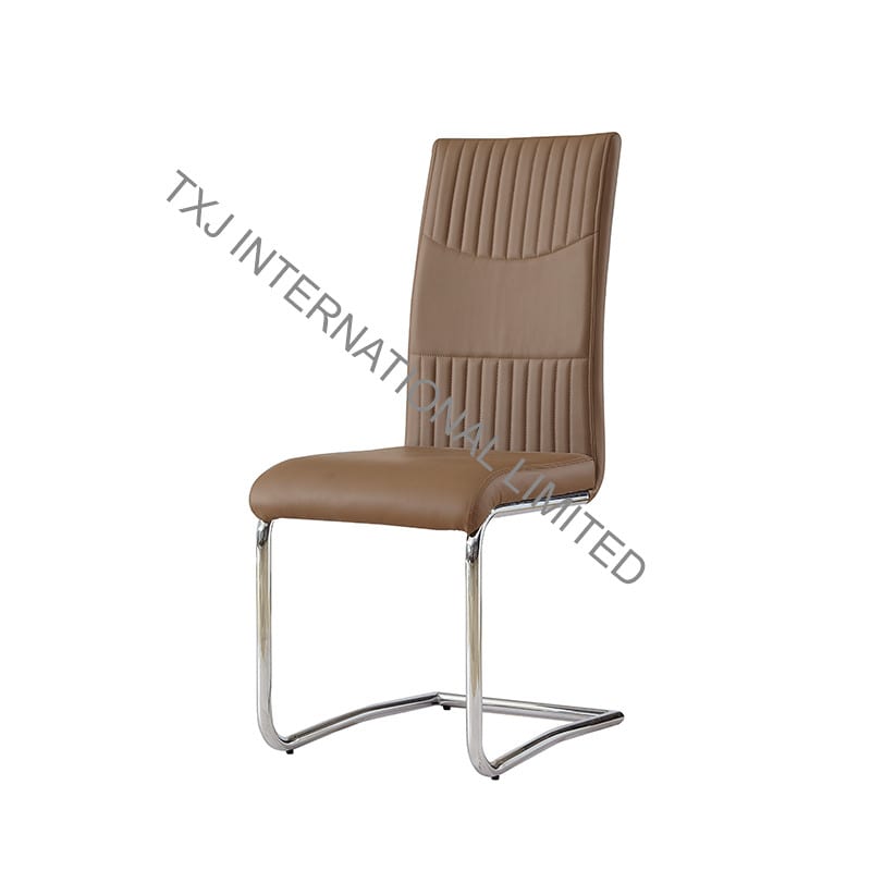 TC-1725 PU Dining Chair with Chromed Tubes Featured Image
