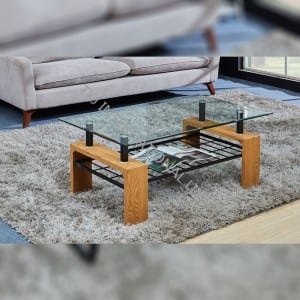 MDF Frame ilə FOCUS-N Tempered Glass Coffee Table
