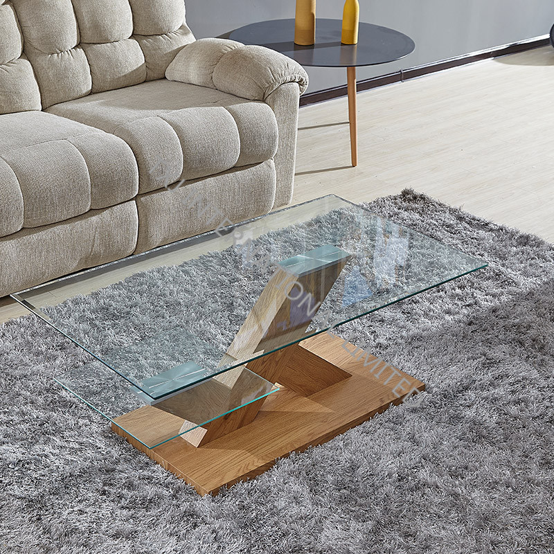 Big Discount Transparent Coffee Table - TT-1741 Factory Supply Modern Tempered Glass Top Coffee Table – TXJ