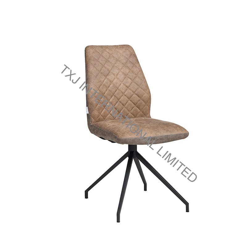 ROSS Fabric Dining Chair With Black Powder Coating Legs Featured Image