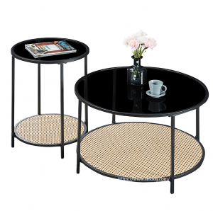 Elegant double layer coffee table
