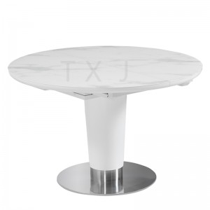 Marble glass dining table