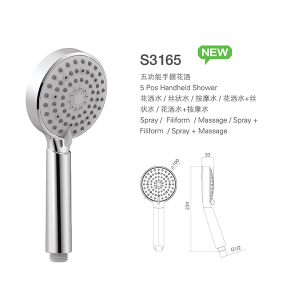 High Quality for Supercharging Shower Head - S3165 Handshower – Sinyu