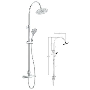 Rain showerhead shower system L0901 shower column