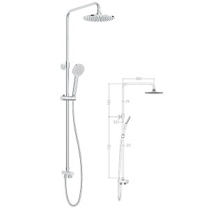 Wall mounted outdoor shower fixtures L1001 shower column