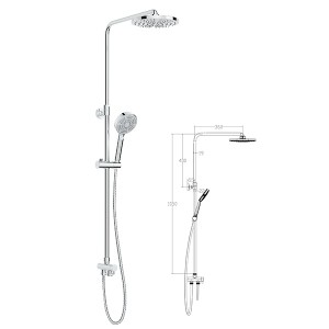 Wall mount bath top shower L0801 shower column
