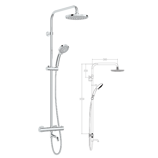 Hot-selling Shower Proof Bathroom Clock - L0601 Shower Column – Sinyu