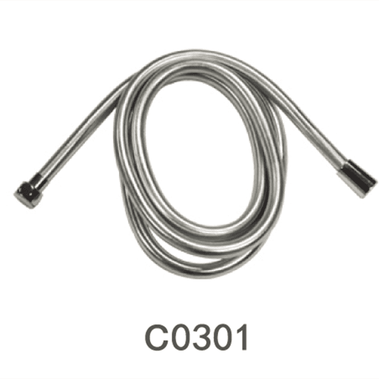 Luxury stainless steel chrome plated flexible shower pipe faucet hose C0301 shower hose Featured Image