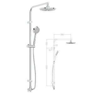 Quality Inspection for Shower Rail Slider - Shower mixer column L1101 shower column – Sinyu