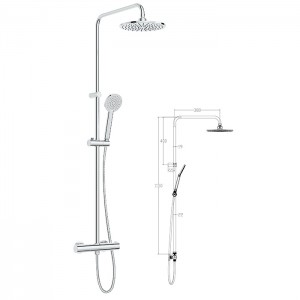Special Design for Adjustable Shower Slide Bar - Shower panel set L0101 shower column – Sinyu