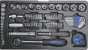 TCE-002A-488 Iron tool case with Professional tool set