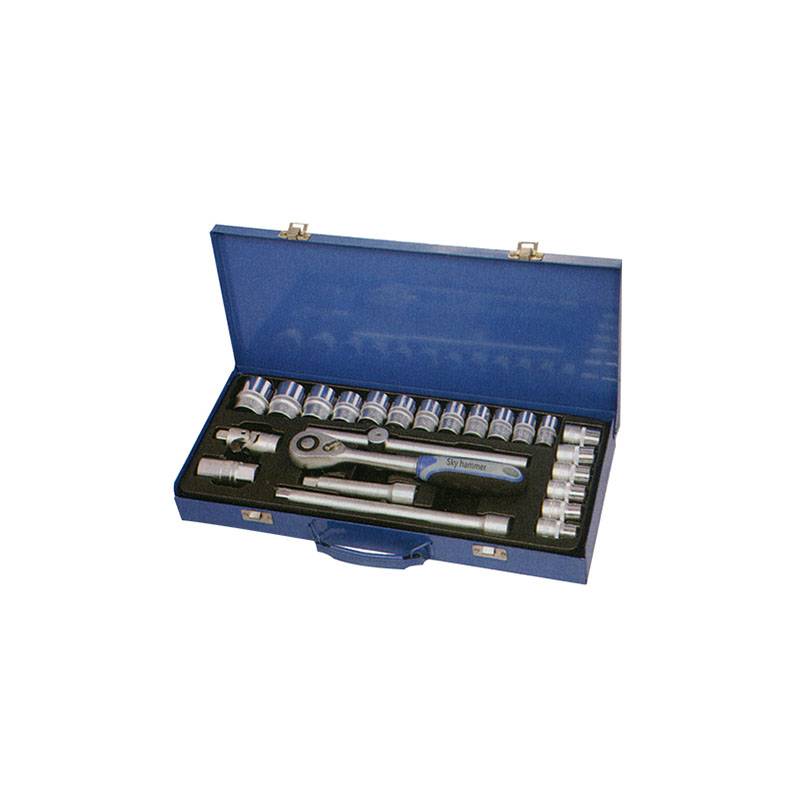 TCE-008A-424 Iron tool case with Professional socket set