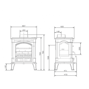 Cast Iron Wood Burning Stoves SNT-X8D