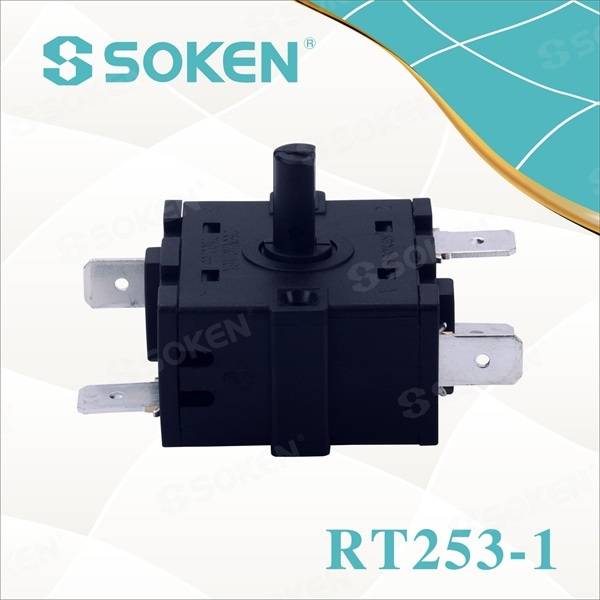 Interruptor rotativo de 6 posicións para electrodomésticos (RT253-1)