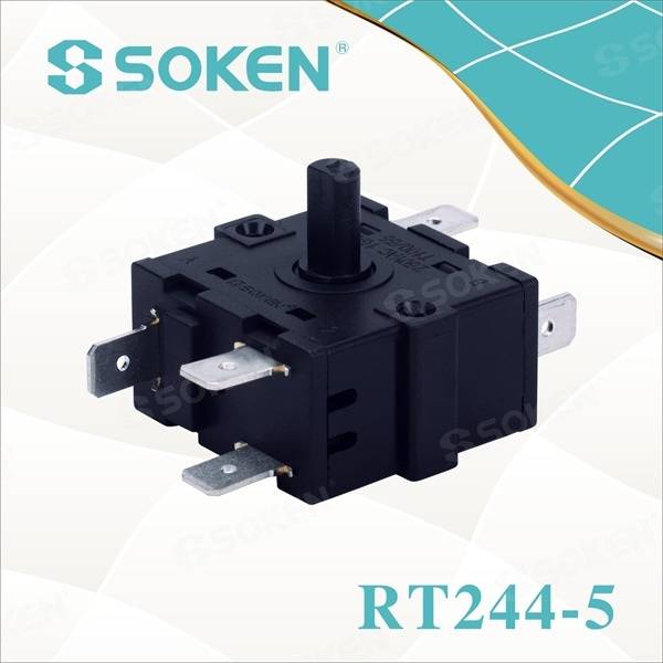 High-Temperature Rotary Switch with 5 Position (RT244-5)