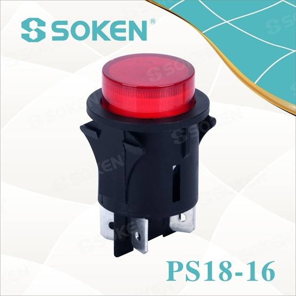 LED Push Button Switch in Red, Green, Orange