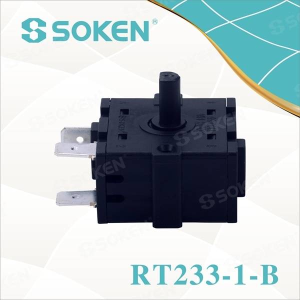 Nylon Rotary Switch with 4 Positions (RT233-1-B)