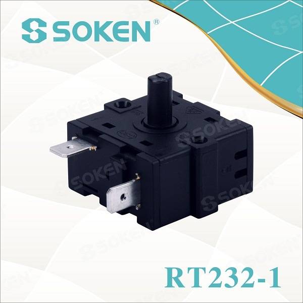 Soken 4 Position Rotary Switch for Oven Rt232-1