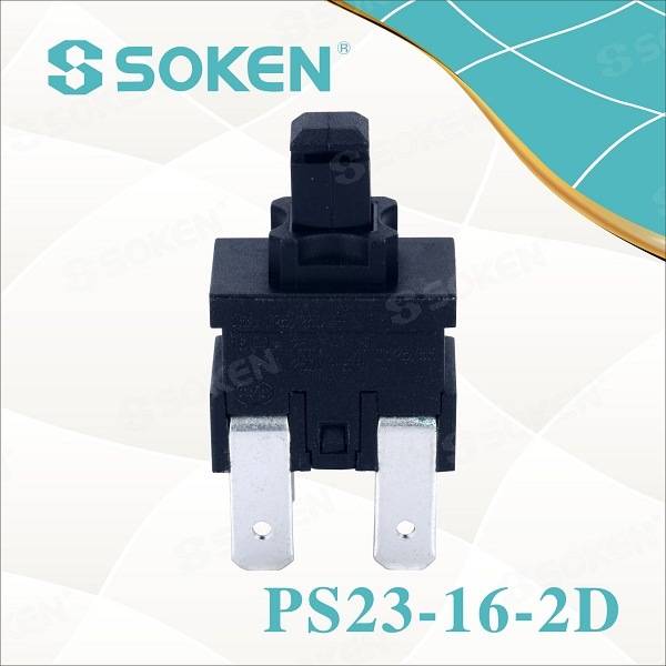 Soken Rectangular Push Button Reset Switch PS23-16-2D 2 Pole