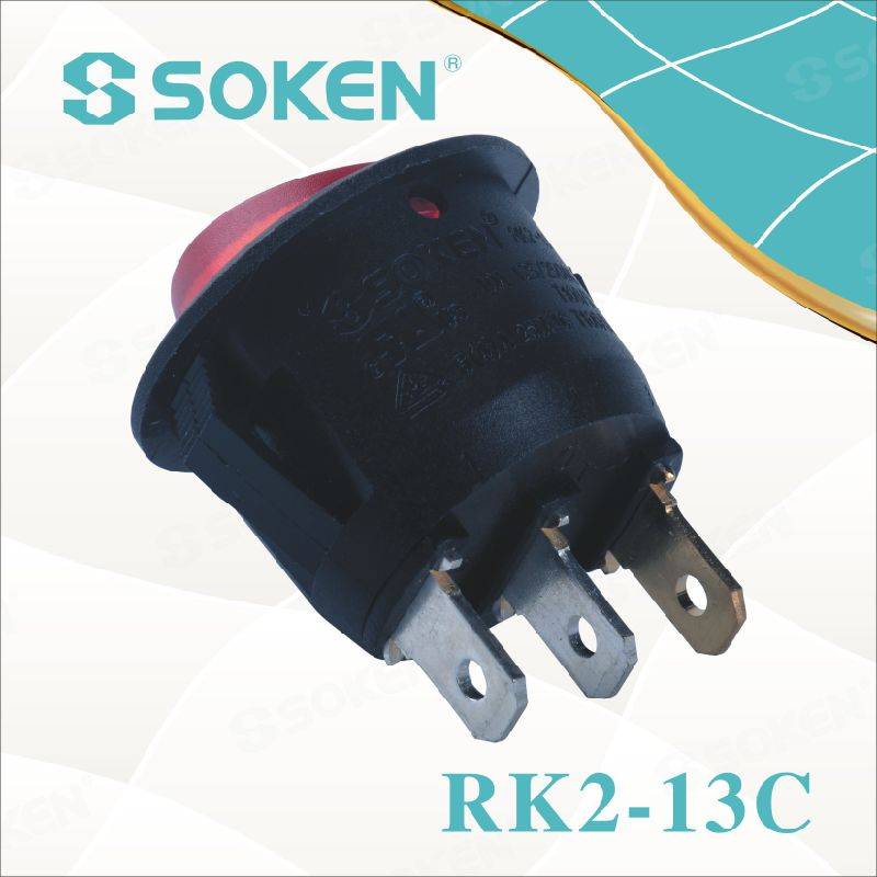 Soken Rk2-13c 1X1n Round on off Rocker Switch