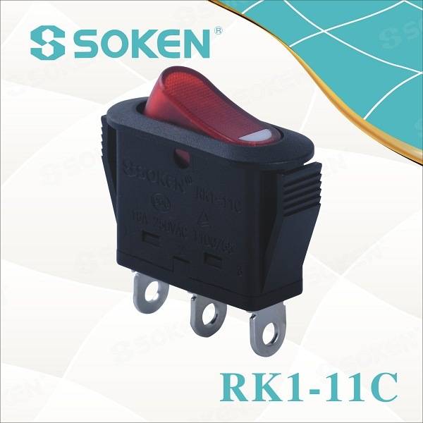 Soken Rocker Switch on-off/on-on for Electrical Appliance Rk1-11c
