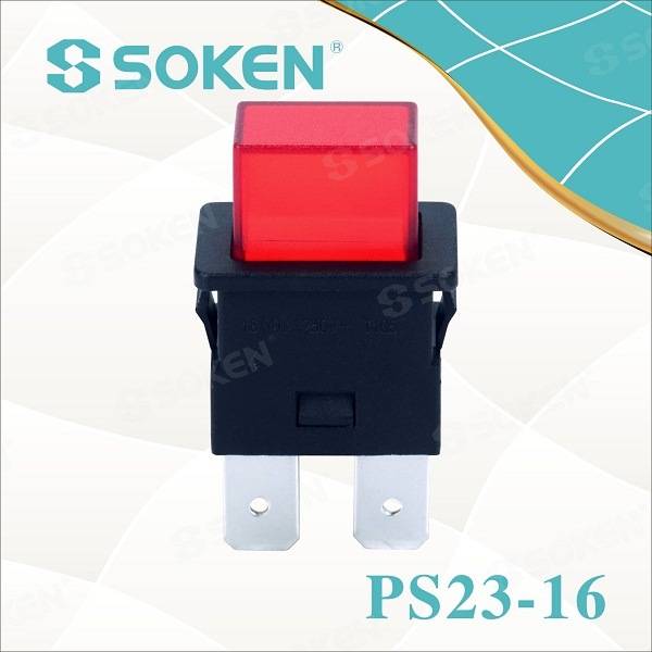 Soken Spst Power Strip Latching Push Button Switch