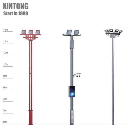 High Mast Lighting Pole With Artificial Ladder
