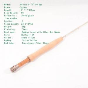 Oracle Sglass 5’7″ #0 3pc fly rod