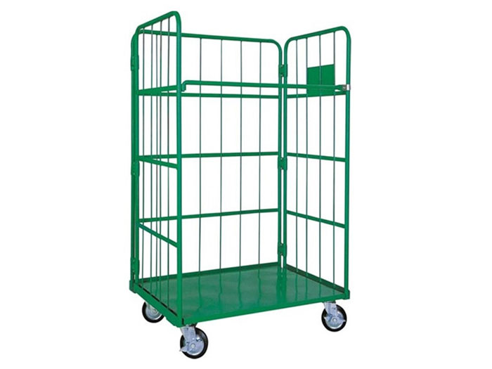OEM Customized Stainless Steel Pallet Rack - Warehouse Nestable Rolling Cage Trolley with Wheels – Spieth