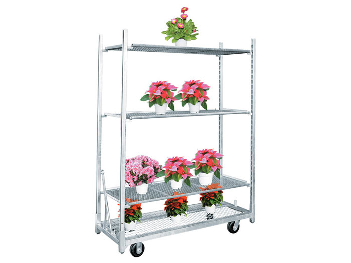 Manufacturing Companies for Stackable Folding Stacking Racks - Wire Mesh Flower Trolley Display Flower Cart – Spieth