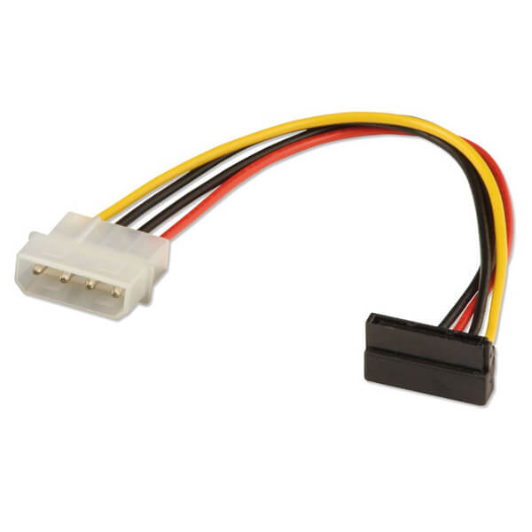 0.15m Right Angle SATA Power Connector to LP4 Power Cable