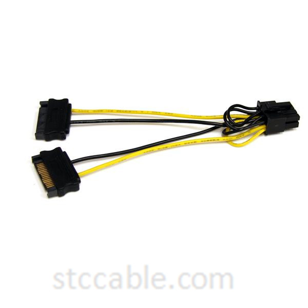 6-Zoll-SATA-Strom-auf-8-Pin-PCI-Express-Videokarten-Stromkabeladapter Bild 1