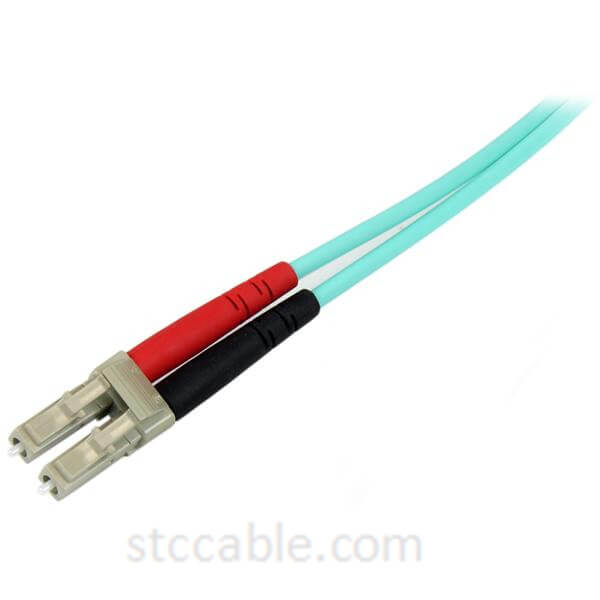 OM4-LC-LC-1M-Aqua Duplex Fibre Optic Patch Cable LSZH Multimode