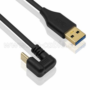 USB 3.1 Type-C 180 Degree U Shape to USB 3.0 Type A Charging Data Cable