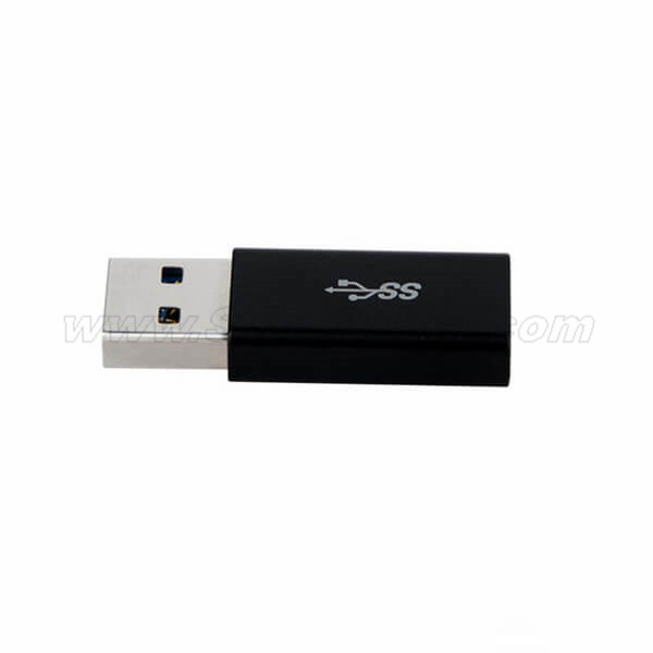 Aluminum Casing USB 3.1 Type-c female to USB 3.0 A male Adapter