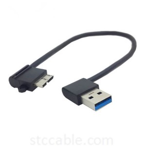 USB 3.0 Right Angled A Male To Right angle Micro B Male  for Mobile HDD