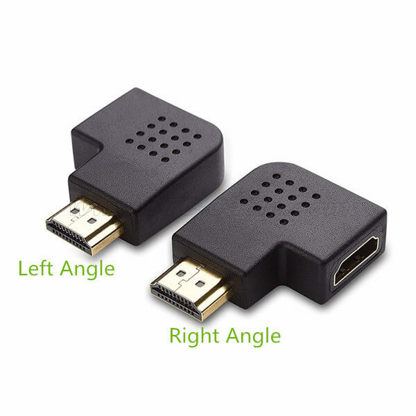270 Degree Right and 90 Degree Left HDMI male to female adapter