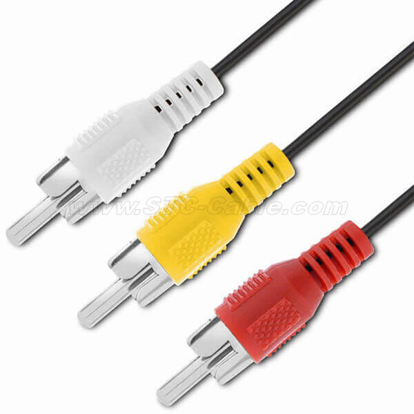 3 RCA Male to 3 RCA Male Stereo Audio Cable 12 Feet